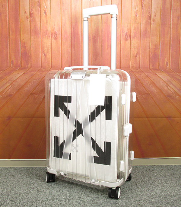OFF-WHITE×RIMOWA オフホワイト×リモワ コラボ See Through スケルトン スーツケース 47L ホワイトの販売・買取