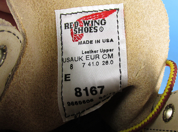 REDWING レッドウイング 8167 ラフアウト プレーントゥ ブーツ