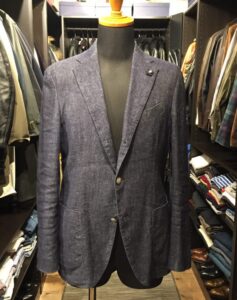 LARDINI ラルディーニ 3つボタン段返り デニムジャケットを買取しました！