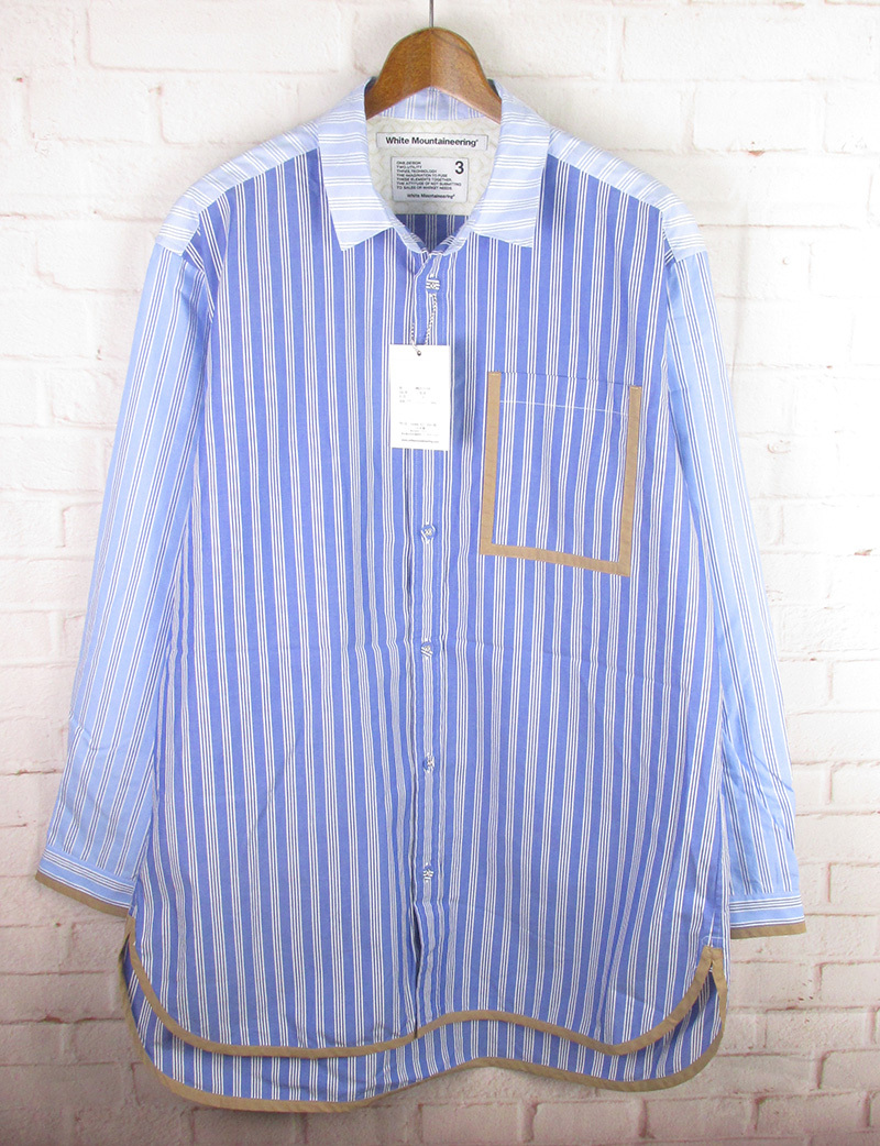 ホワイトマウンテニアリング WM2071108　STRIPED BIG SHIRT