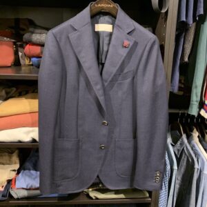 LARDINI（ラルディーニ）のウール×モヘア、ホップサック、3つボタン段返りジャケットを買取りしました。