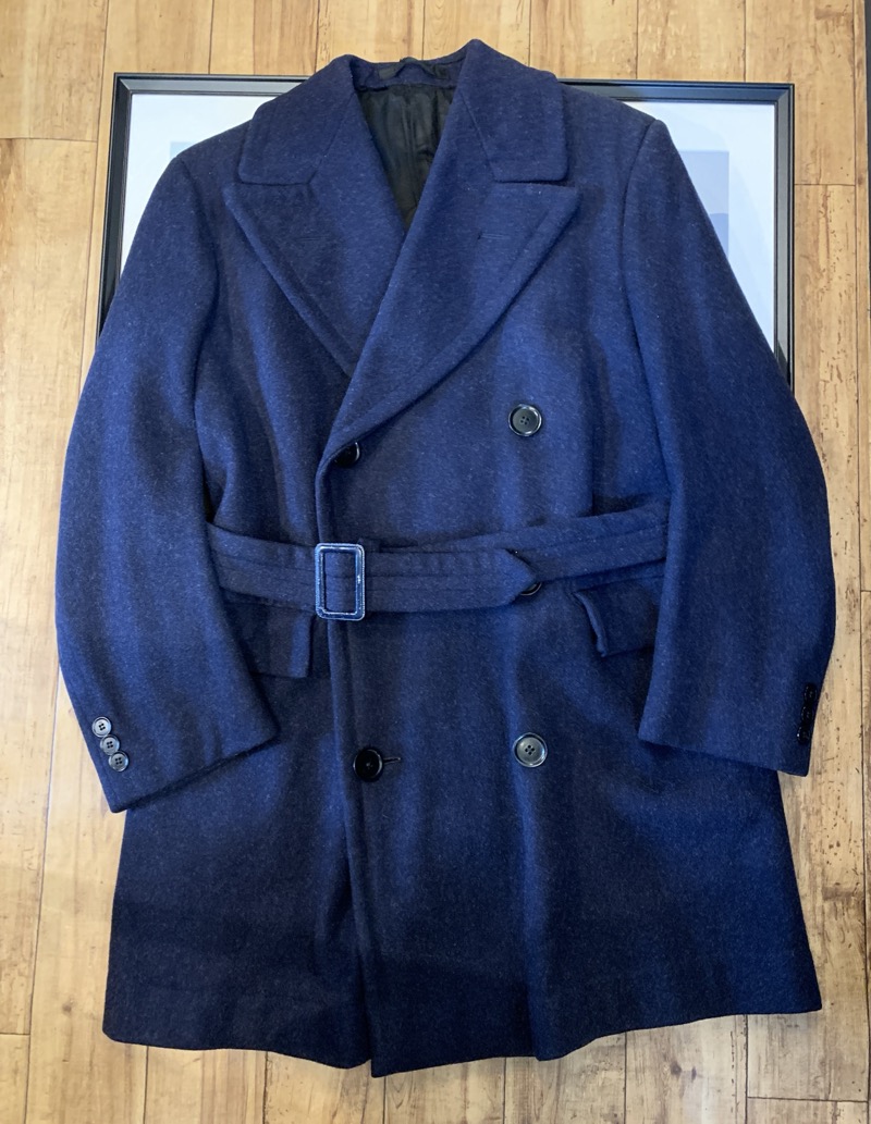 ビンテージ 1940s British “CC41” Melton Wool Double Breasted Coat