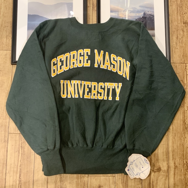 Champion（チャンピオン） 90s リバースウィーブ USA製 デッドストック GEORGE MASON UNIVERSITY ラバープリント