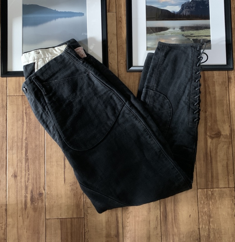 FREEWHEELERS（フリーホイーラーズ）TIMBER CRUISER BREECHES ブラックモールスキン