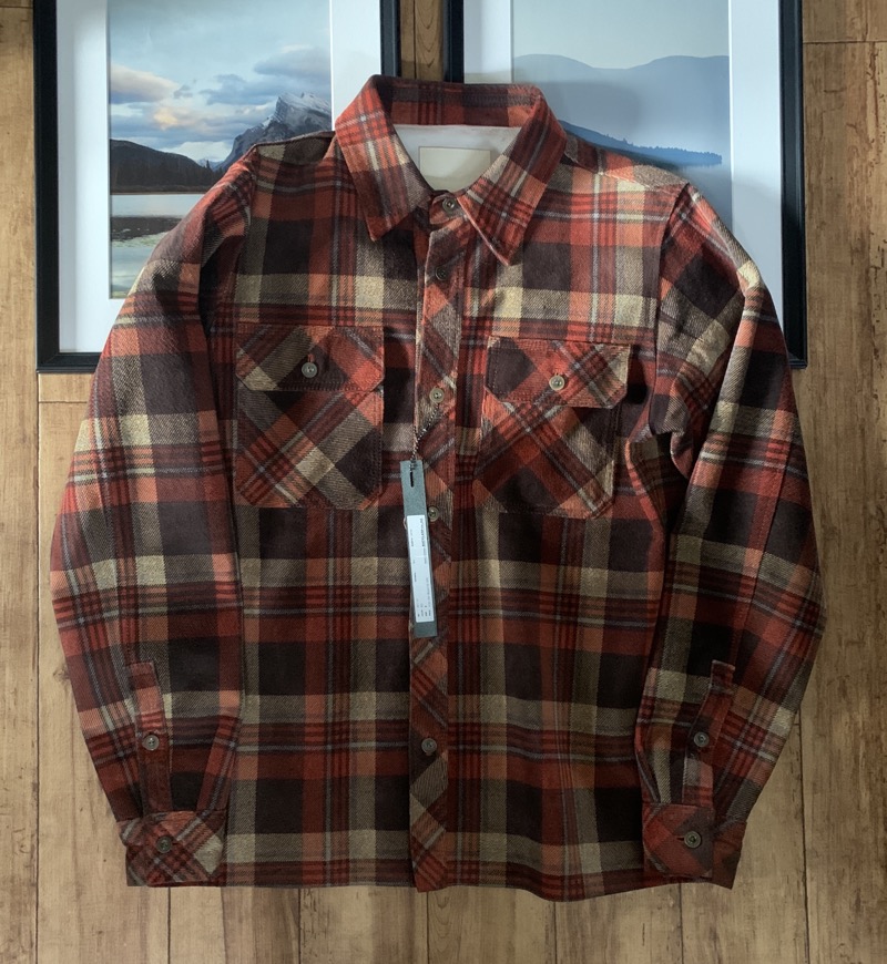 pig suede check print shirt