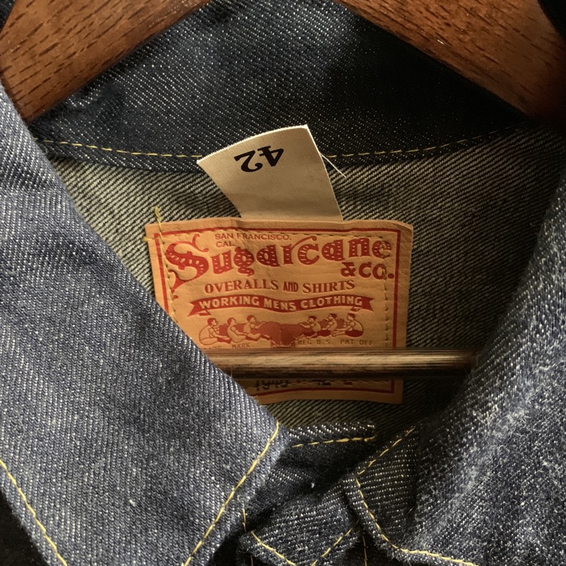 SUGAR CANE（シュガーケーン）のSC19007 13.5oz. BLUE DENIM BLOUSE “1946” MODEL デニムジャケット Gジャン