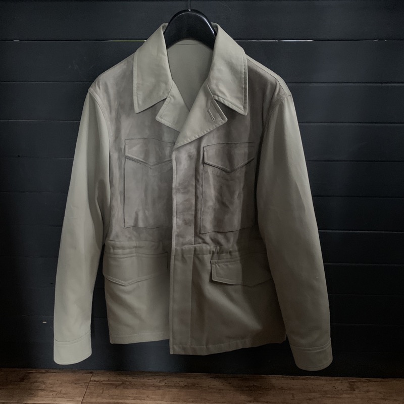 Berluti(ベルルッティ)のコットン×ラムスキン M-47タイプ 2マテリアル フィールド ジャケット