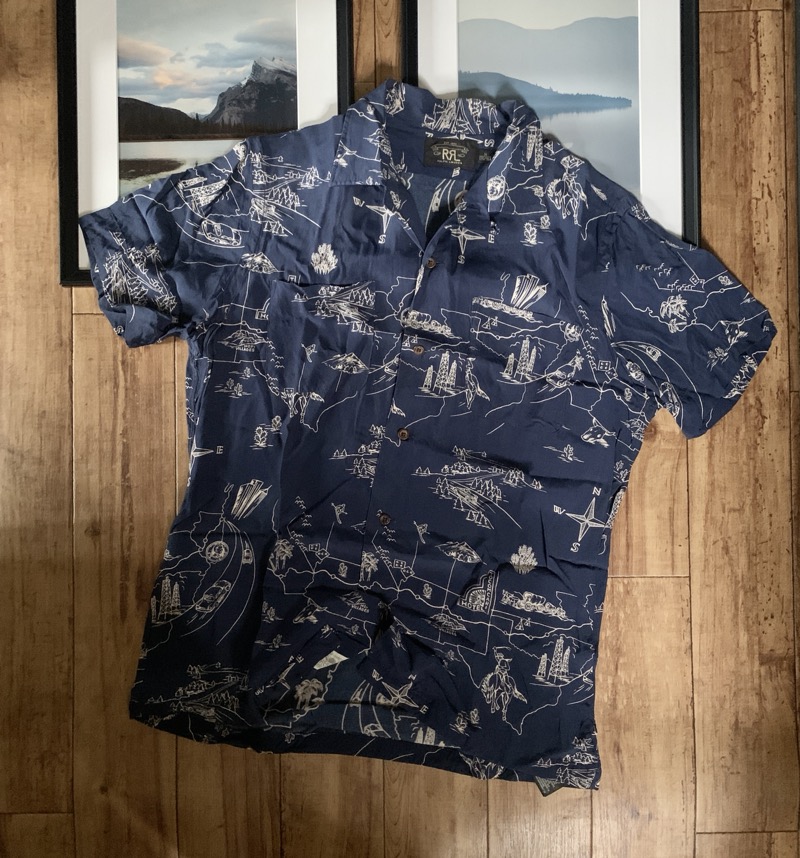 RRL（ダブルアールエル）アロハシャツ ウォッシュ加工