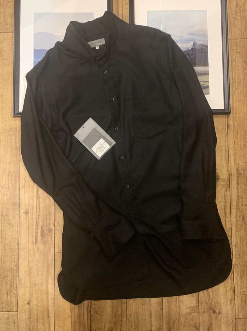 Yohji Yamamoto（ ヨウジヤマモト） pour homme 二重段差立襟ｼｬﾂ HE-B15-507
