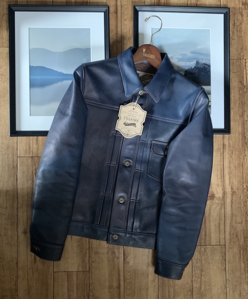 Y’2 LEATHER（ワイツーレザー）INDIGO HORSE 1st Type Jacket