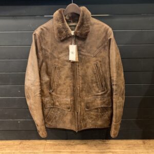 RRL（ダブルアールエル）のシアリングカラー レザーカーコート MNRROTW12820117200を買取りしました！