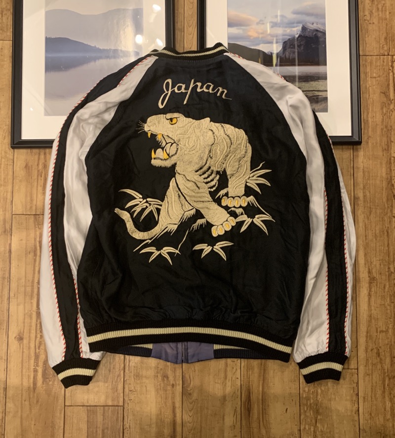 テーラー東洋 TT14814 スカジャン “WHITE TIGER” × “JAPAN MAP” (AGING MODEL)