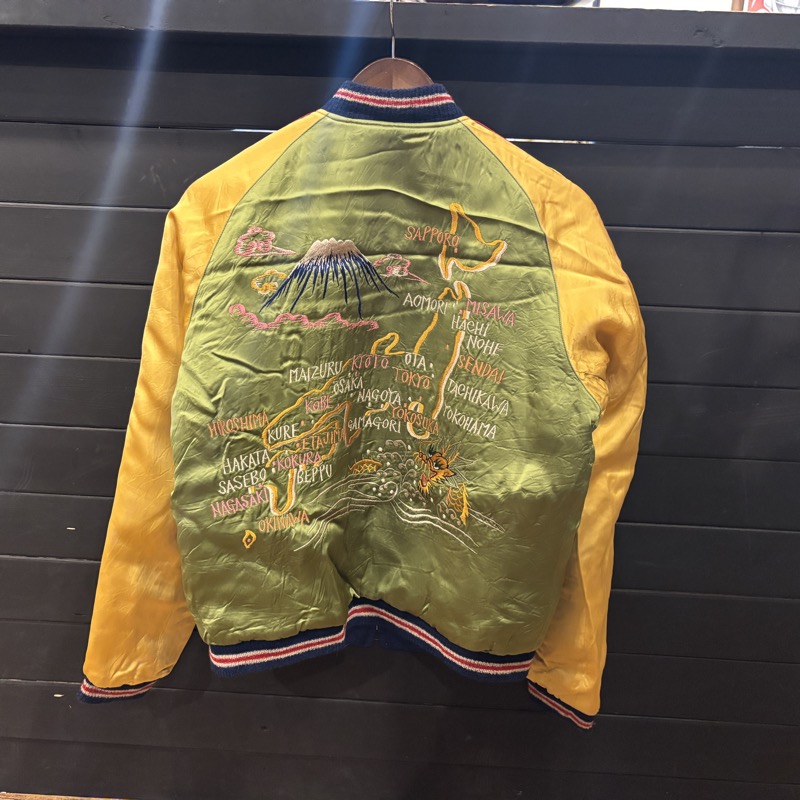 テーラー東洋 港商 スペシャル スカジャン JAPAN MAP × TIGER PRINT TT15198