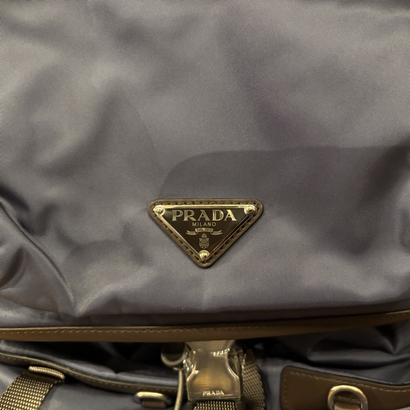 PRADA(プラダ) Aviation Blue Re-nylon And Leather Backpack バックパック