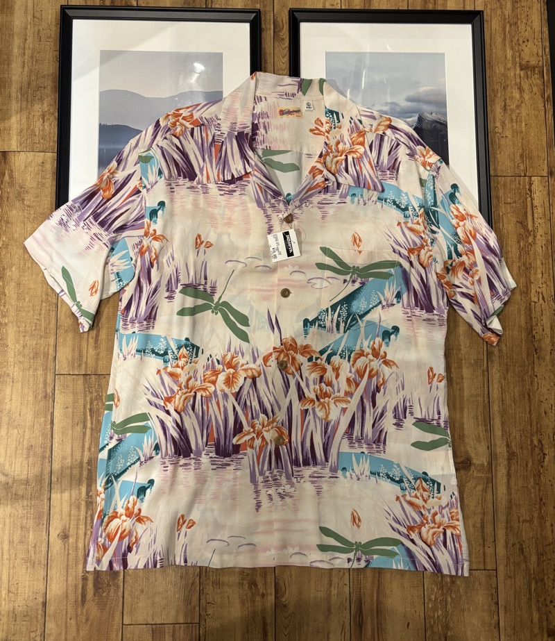 SUNSURF(サンサーフ) SS39218 アロハシャツ IRIS & DRAGONFLY