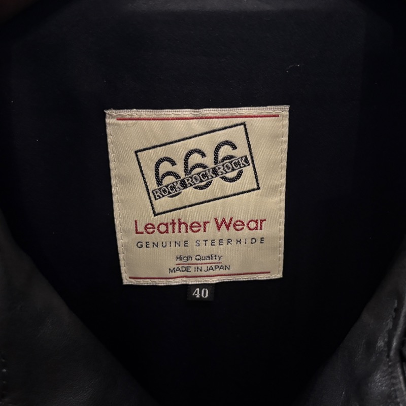 666(トリプルシックス) LJM-1TF タイトフィット サイドベルト ライダースジャケット