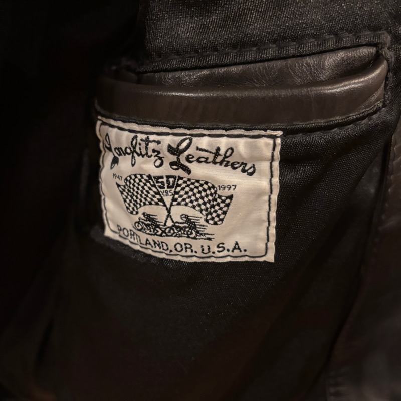 LANGLITZ LEATHERS(ラングリッツレザーズ) ライダースジャケット パテッド キャスケード