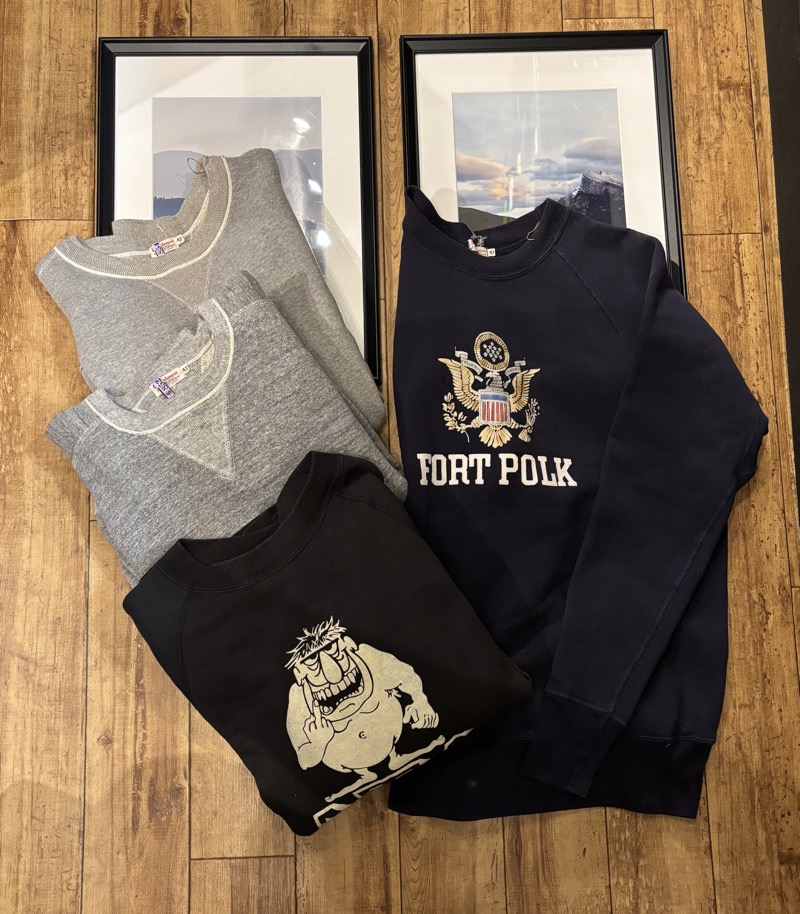 WAREHOUSE(ウエアハウス) スウェット フロッキープリント フリーダムスリーブ 両V