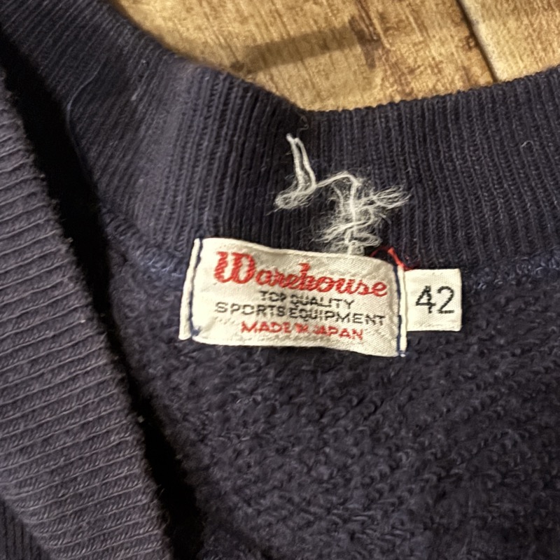 WAREHOUSE(ウエアハウス) スウェット フロッキープリント フリーダムスリーブ 両V