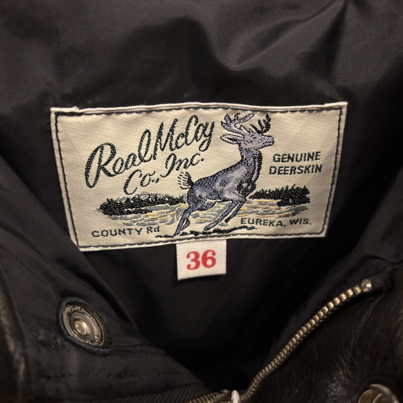 リアルマッコイズ ディアスキン ダウンジャケット