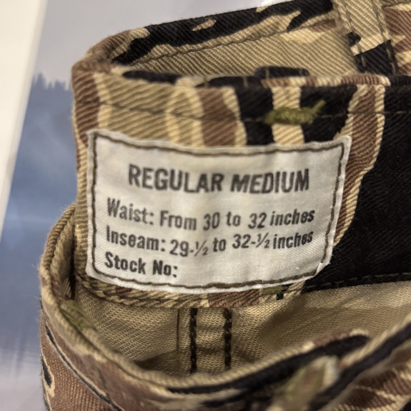 THE REAL McCOY'S(リアルマッコイズ) タイガーカモ トラウザー カーゴパンツ ゴールドトーン