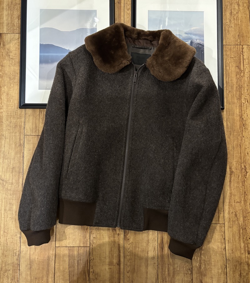 PRADA(プラダ) SGC958 ウール ブルゾンジャケット シアリング襟付き