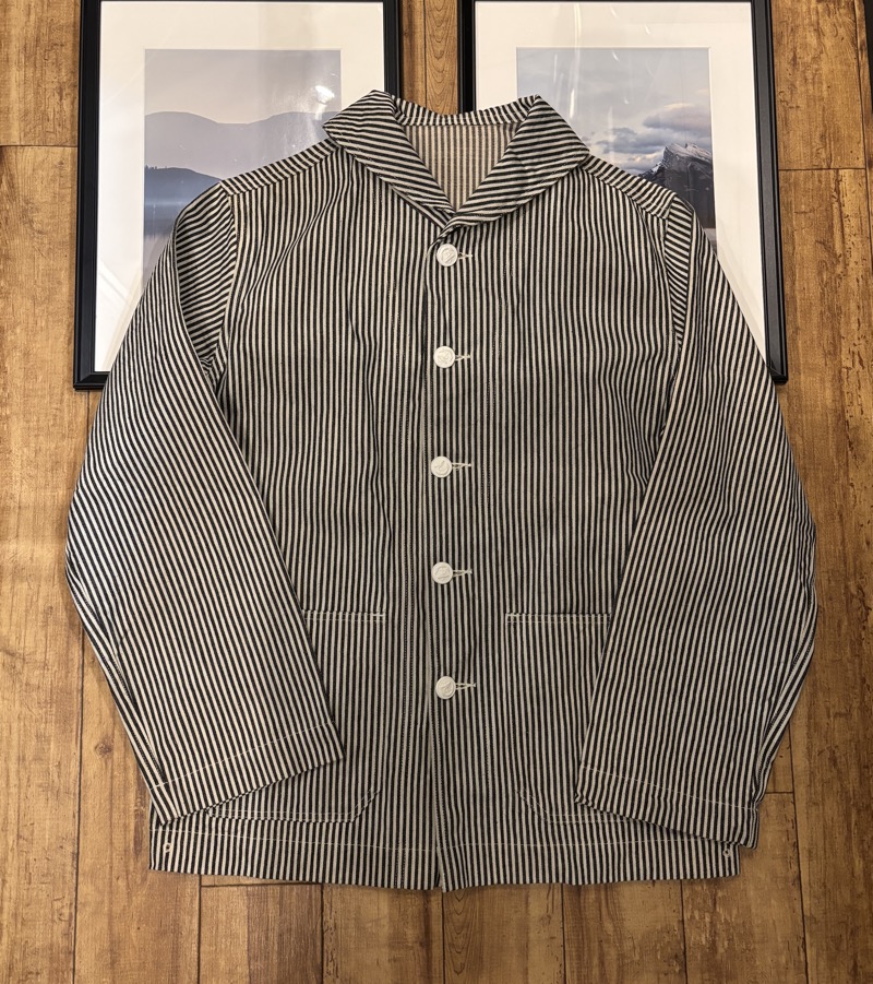 WAREHOUSE(ウエアハウス) ショールカラー ヒッコリー カバーオール