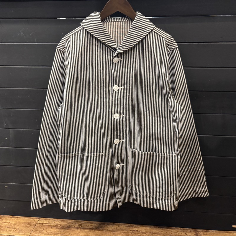 WAREHOUSE(ウエアハウス) ショールカラー ヒッコリー カバーオール