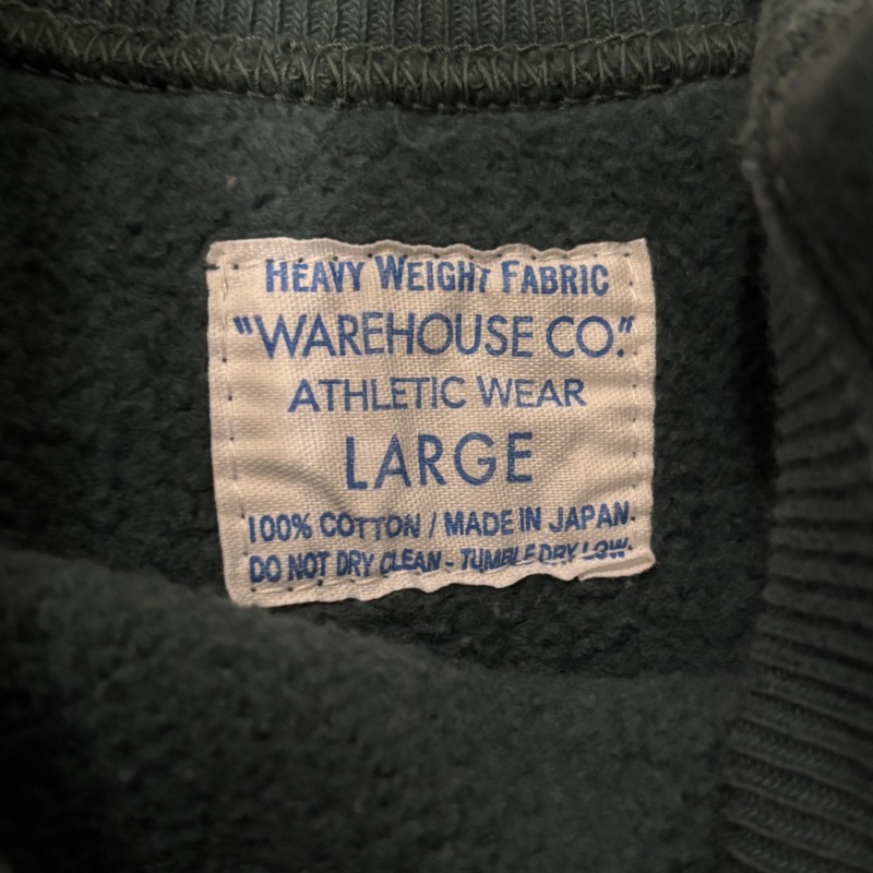 WAREHOUSE(ウエアハウス) スウェット 両V フロッキープリント リバースウィーブタイプ