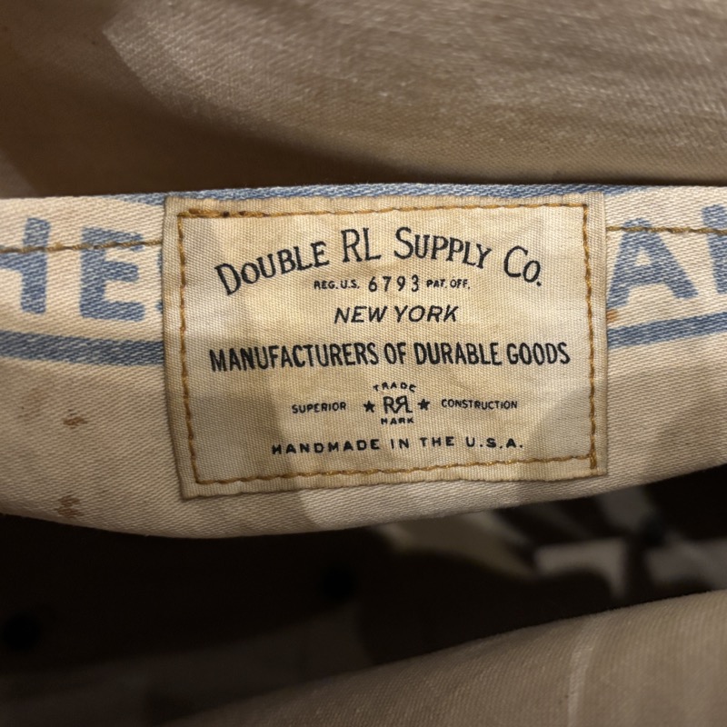 RRL(ダブルアールエル) キャンバス×レザー ショルダーバッグ