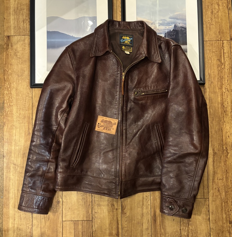 RAINBOW COUNTRY(レインボーカントリー) ハイウェイマン ホースハイド レザージャケット アメリカ屋別注 タバコブラウン