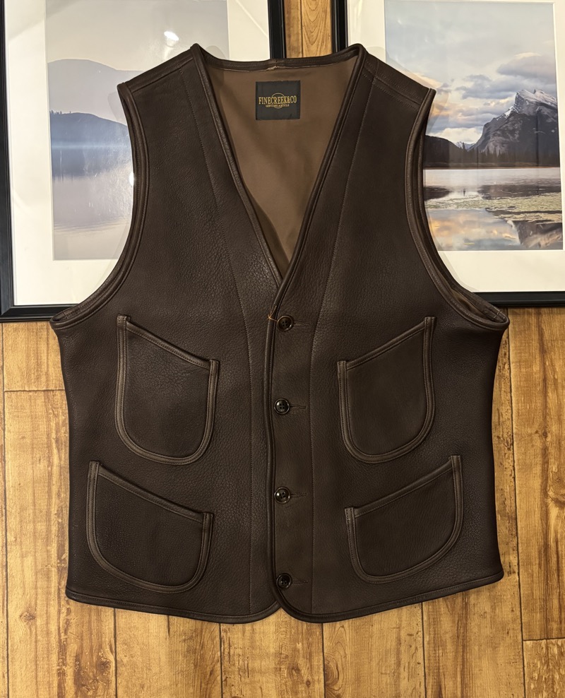 FINECREEK＆CO(ファインクリーク＆コー) Jefferson ジェファーソン ディアスキン レザーベスト
