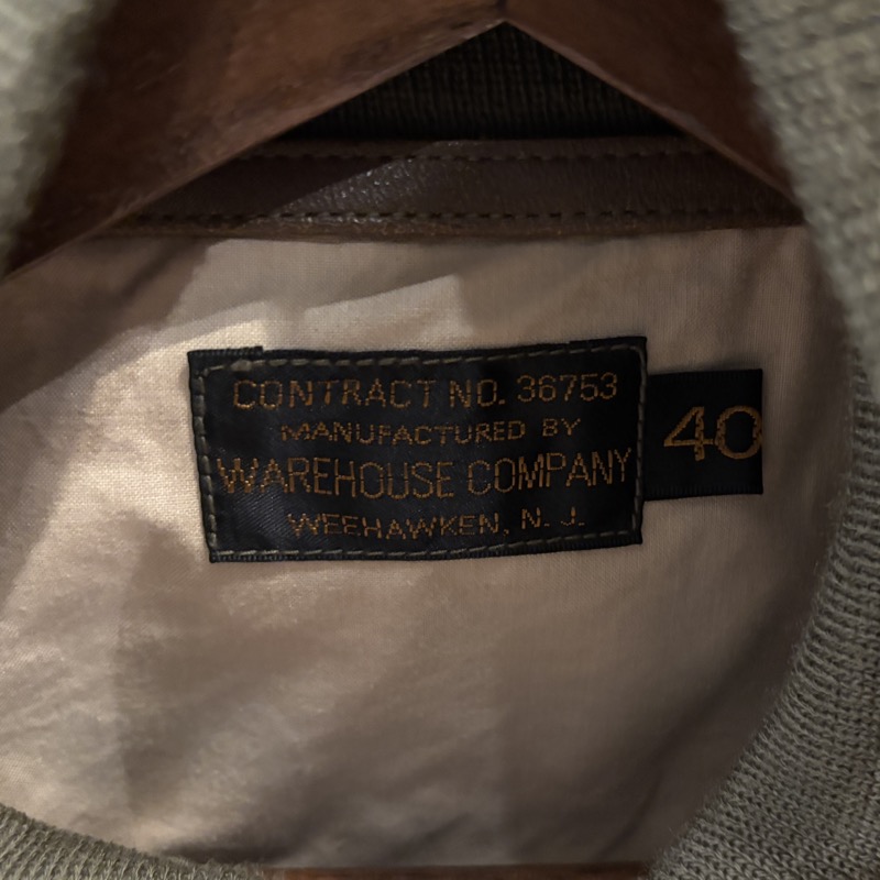 WAREHOUSE(ウエアハウス) U.S.NAVY 36J1 JACKET フライトジャケット