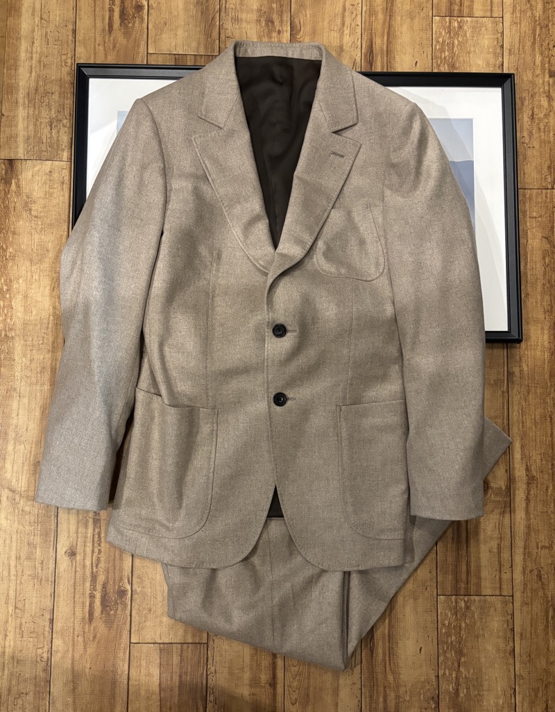 Berluti(ベルルッティ) カシミヤ×ナイロン×ポリウレタン 2B​ セットアップ スーツ 本切羽
