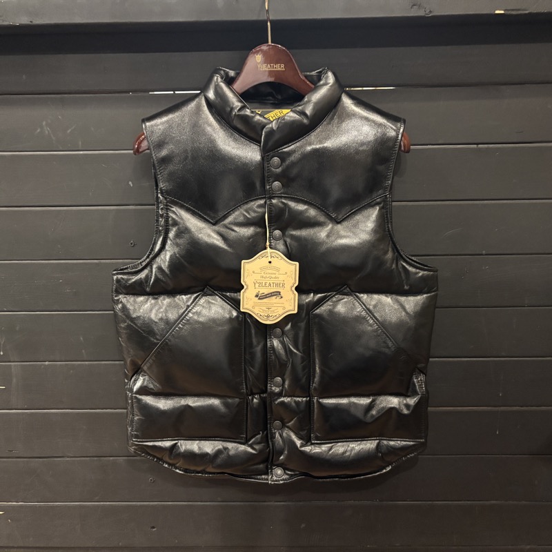 Y’2 LEATHER(ワイツーレザー) OV-01 OIL SOFT HORSE×ANILINE HORSE レザー ダウンベスト