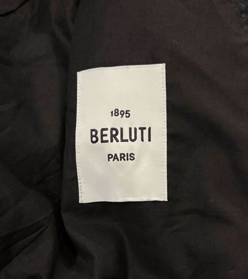 Berluti(ベルルッティ) シアサッカー ストライプ コットン×シルク 2B​ セットアップ スーツ 本切羽