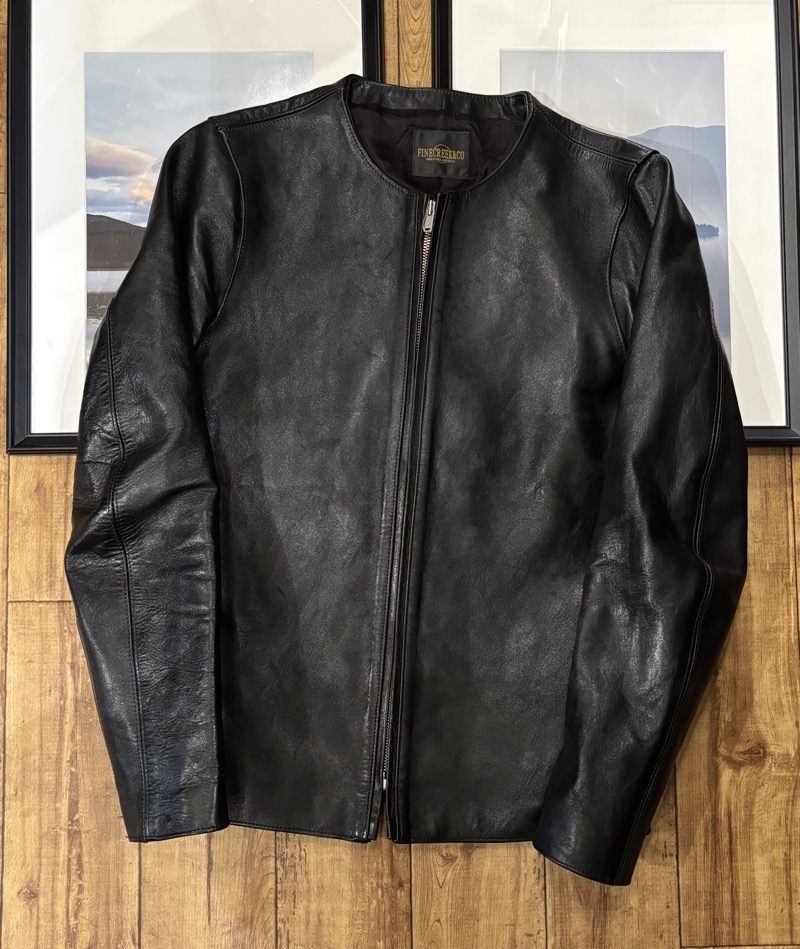 FINECREEK＆CO(ファインクリーク＆コー) BUD(バド) ホースハイド ノーカラージャケット