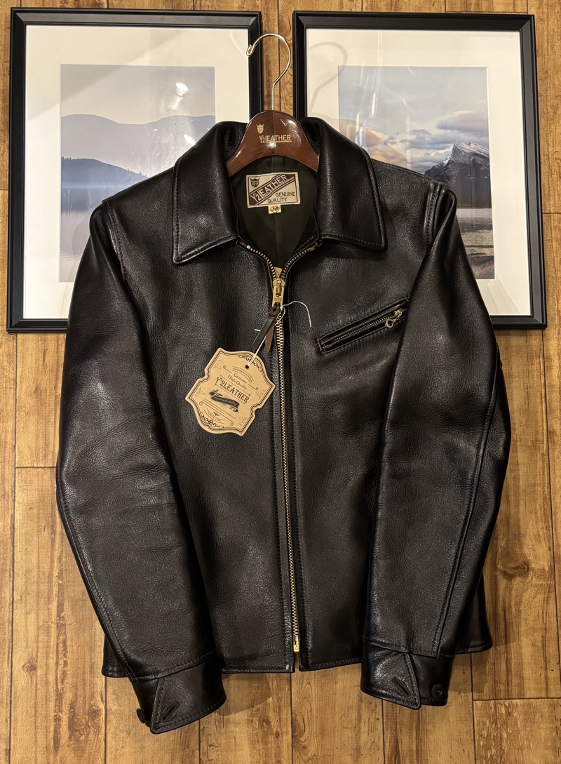 Y’2 LEATHER(ワイツーレザー) LSR-42 ANILINE STEER シングルライダースジャケット