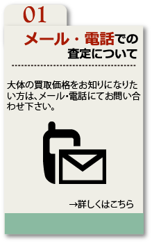 メール電話での査定について